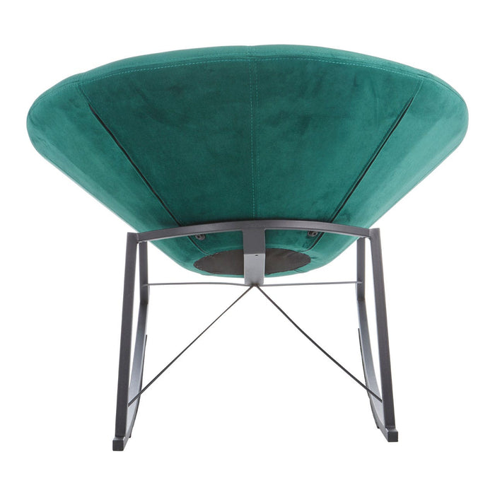 Orb Green Velvet Rocking Chair - Modern Home Interiors