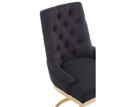 Azalea Black and Gold Luxe Dining Chair - Modern Home Interiors