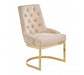 Azalea Natural and Gold Luxe Dining Chair - Modern Home Interiors