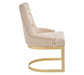 Azalea Natural and Gold Luxe Dining Chair - Modern Home Interiors