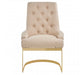 Azalea Natural and Gold Luxe Dining Chair - Modern Home Interiors