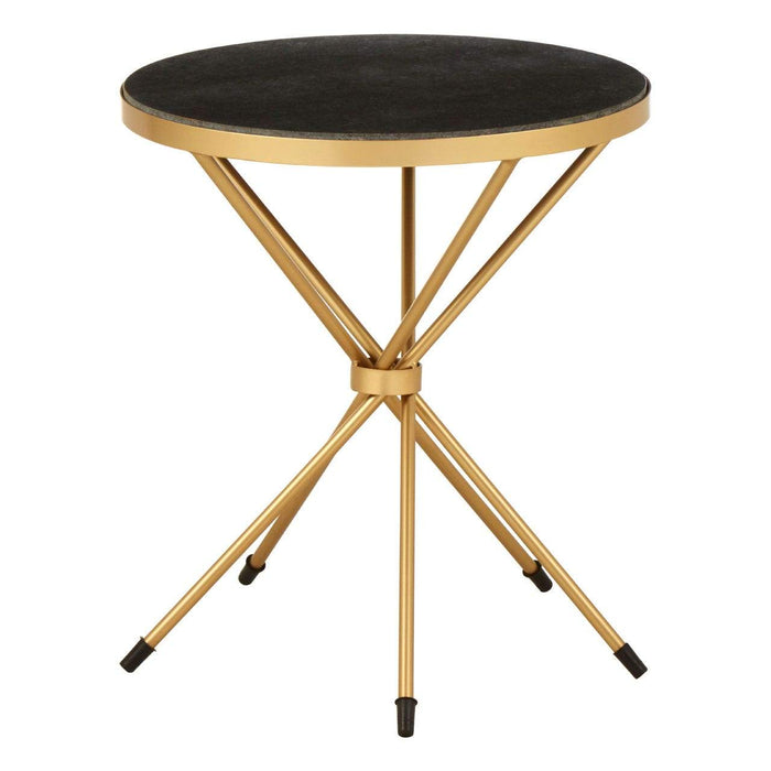 Templar Black Marble Top Side Table - Modern Home Interiors