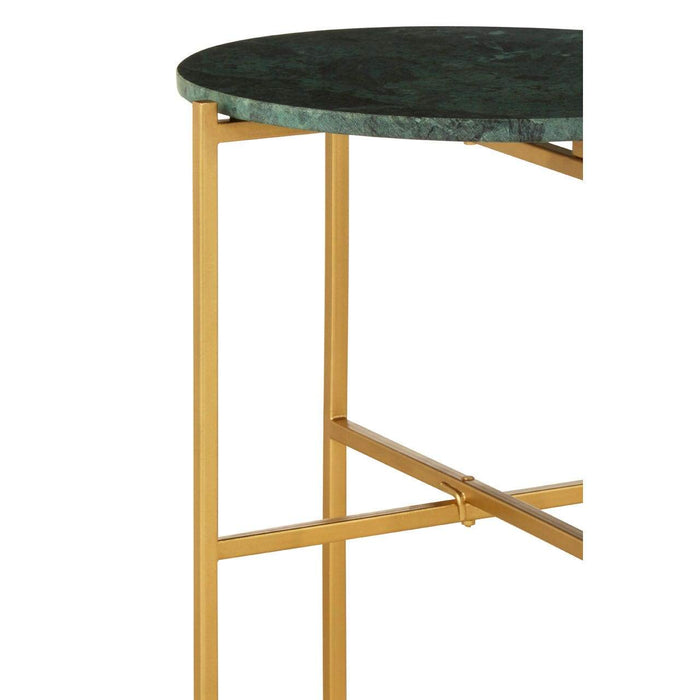 Templar Green Marble Top Side Table - Modern Home Interiors