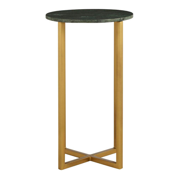 Templar Large Marble / Iron Side Table - Modern Home Interiors