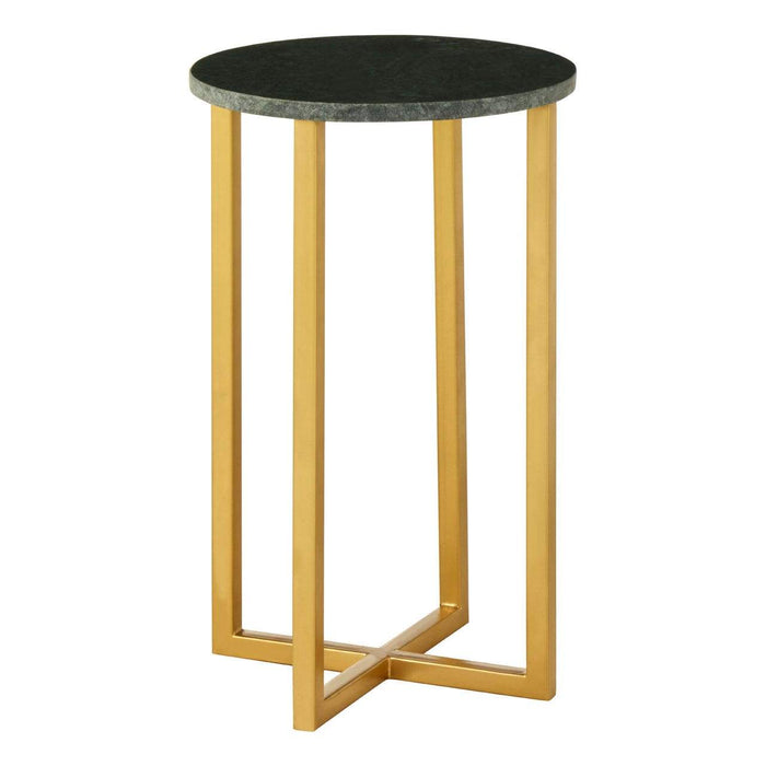 Templar Small Marble / Iron Side Table - Modern Home Interiors