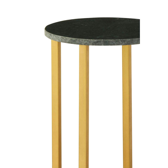 Templar Small Marble / Iron Side Table - Modern Home Interiors