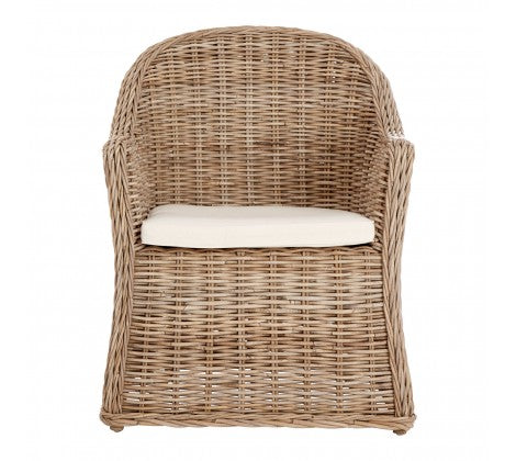 Lovina Rounded Back Rattan Chair - Modern Home Interiors