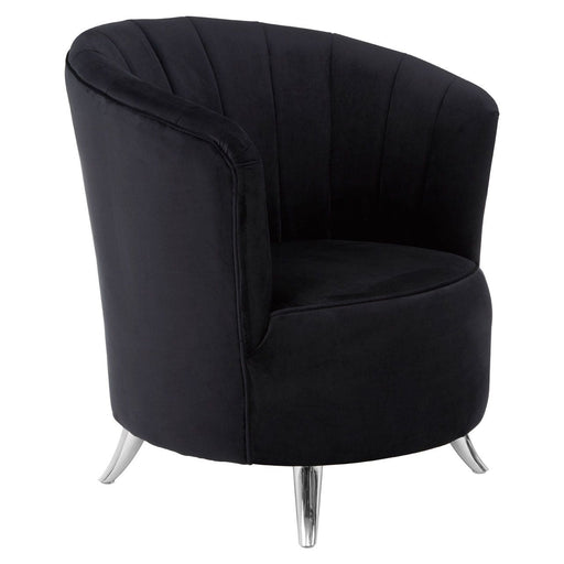 Maci Black Velvet Tub Chair - Modern Home Interiors