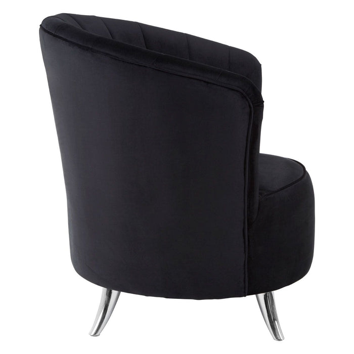 Maci Black Velvet Tub Chair - Modern Home Interiors