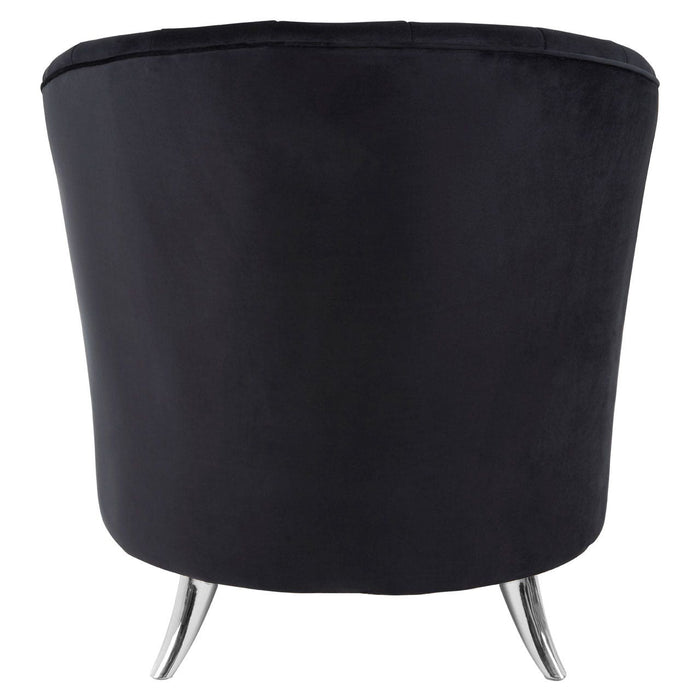 Maci Black Velvet Tub Chair - Modern Home Interiors