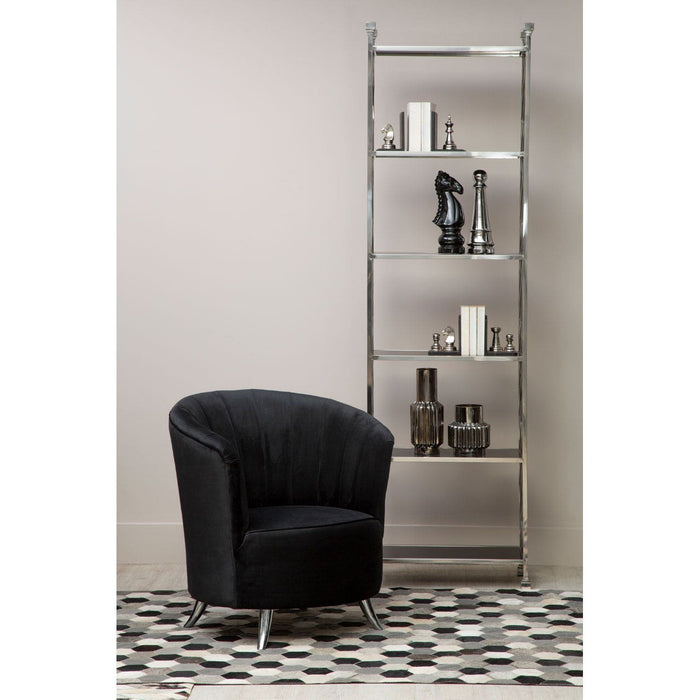 Maci Black Velvet Tub Chair - Modern Home Interiors