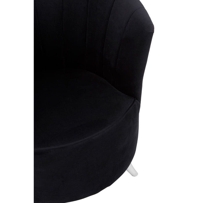 Maci Black Velvet Tub Chair - Modern Home Interiors