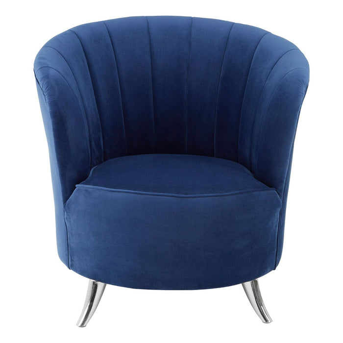 Maci Blue Velvet Tub Chair - Modern Home Interiors