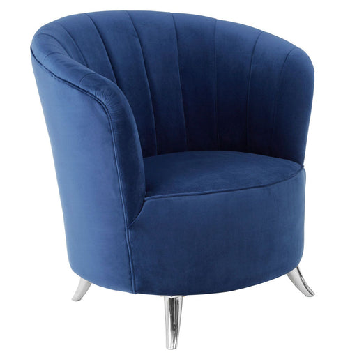 Maci Blue Velvet Tub Chair - Modern Home Interiors