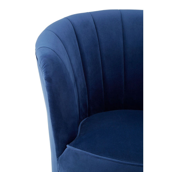 Maci Blue Velvet Tub Chair - Modern Home Interiors