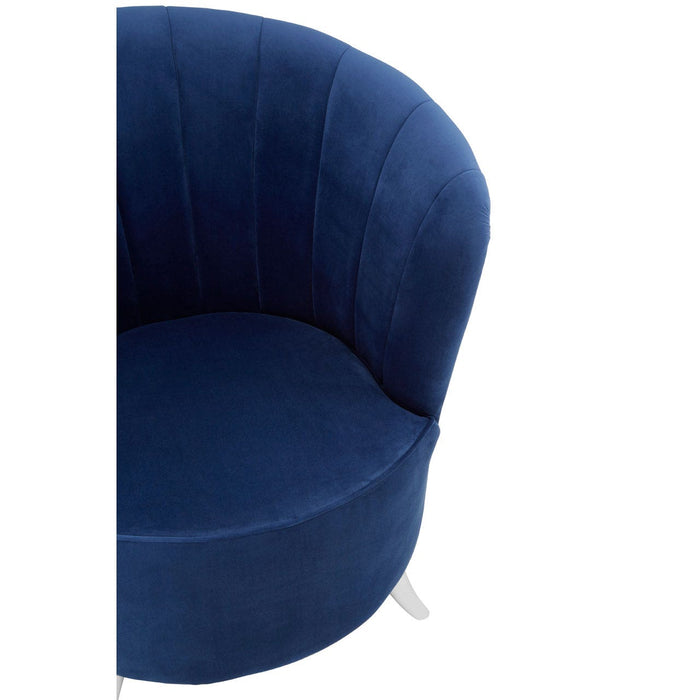 Maci Blue Velvet Tub Chair - Modern Home Interiors