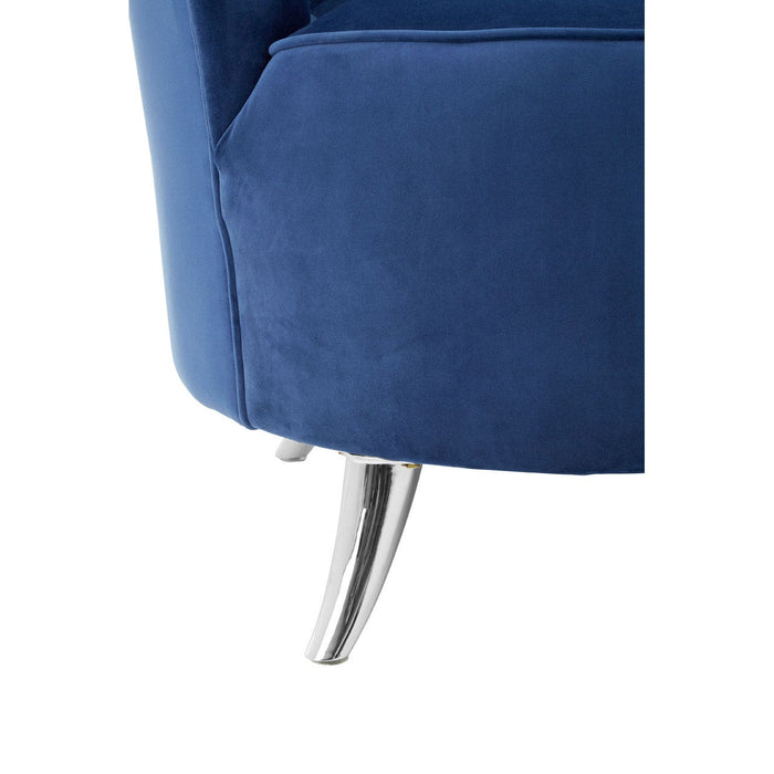 Maci Blue Velvet Tub Chair - Modern Home Interiors