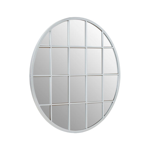 Deco Round Grid Panelled Wall Mirror - Modern Home Interiors