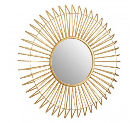 Beauly Round Wall Mirror with Gold Trim - Modern Home Interiors