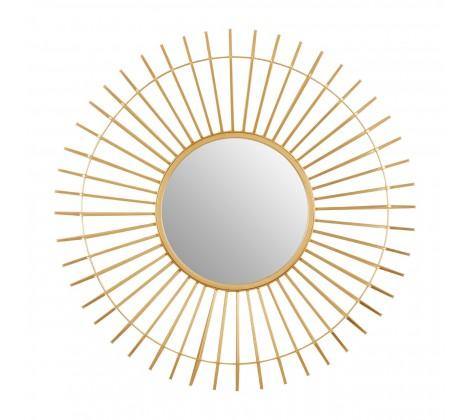 Beauly Round Wall Mirror with Gold Trim - Modern Home Interiors