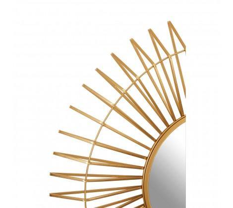 Beauly Round Wall Mirror with Gold Trim - Modern Home Interiors