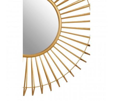 Beauly Round Wall Mirror with Gold Trim - Modern Home Interiors