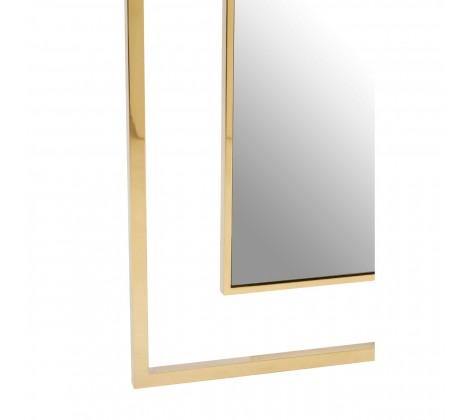 Rimini Modern Wall Mirror with Gold Trim - Modern Home Interiors