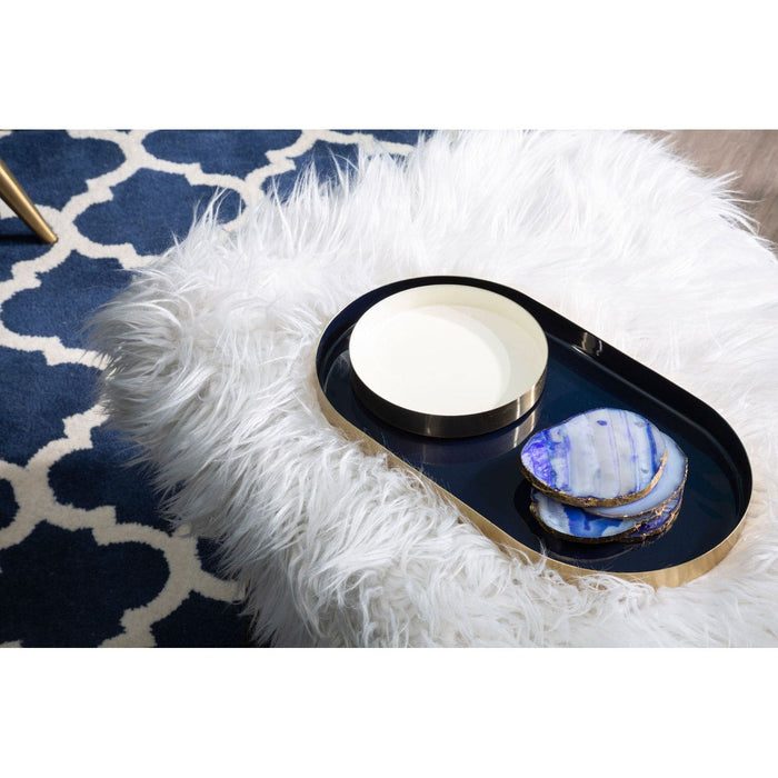 AGATA BLUE / GOLD COASTERS - Modern Home Interiors