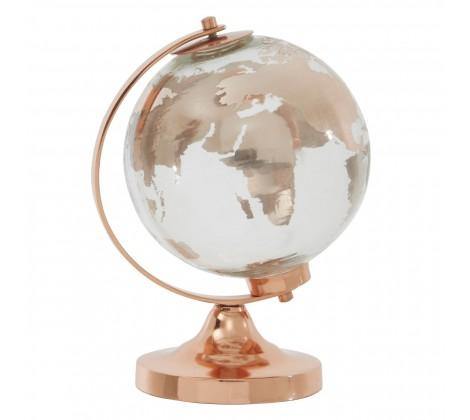 Churchill Copper Finish Glass Globe - Modern Home Interiors