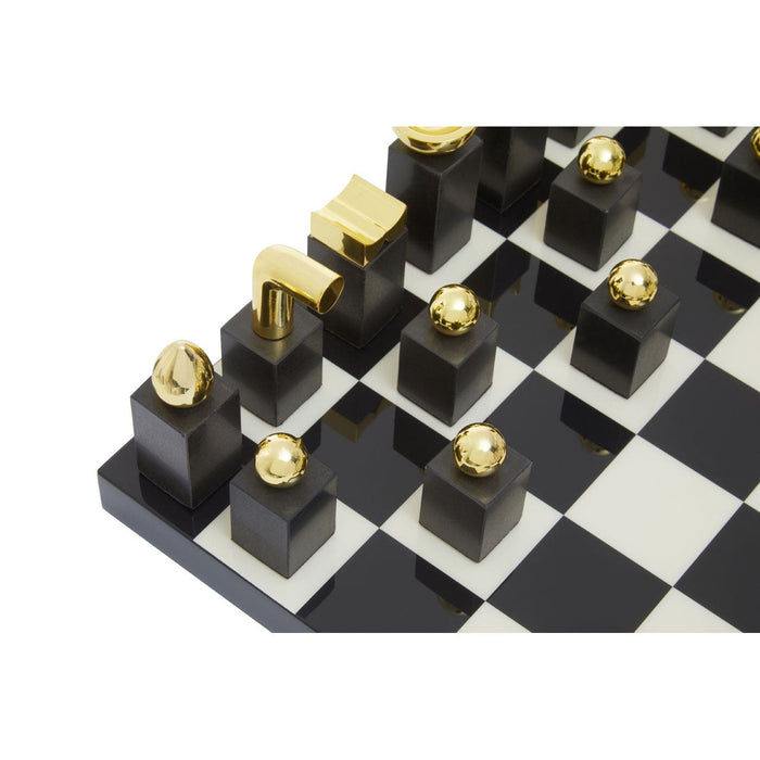 Flos Marble and Wood Luxury Chess Set - Modern Home Interiors