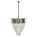 Lustra Large Silver Finish Luxe Chandelier - Modern Home Interiors