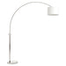 Hubert Arc Floor Lamp - Nickel Finish - Modern Home Interiors