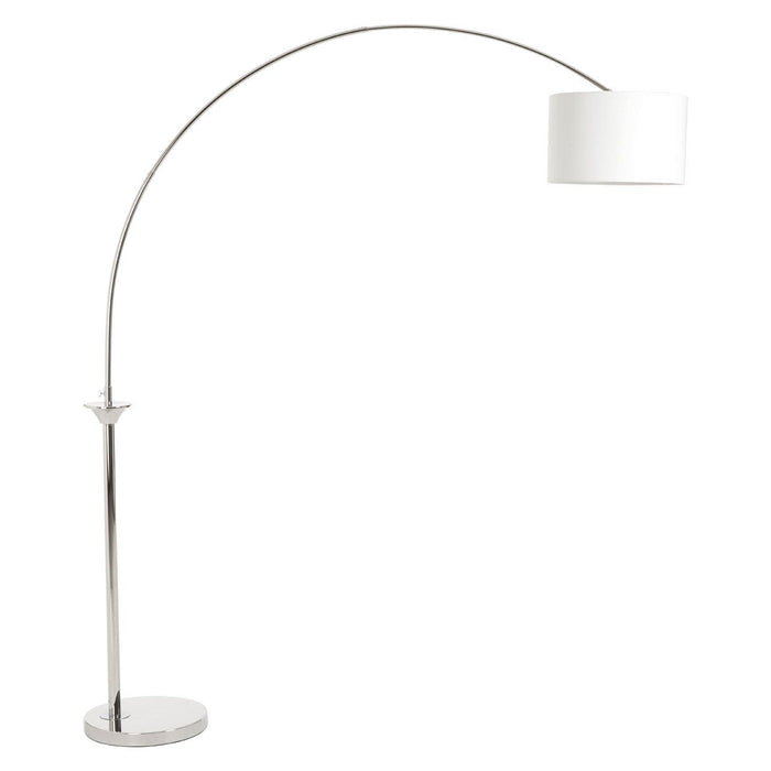 Hubert Arc Floor Lamp - Nickel Finish - Modern Home Interiors