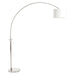 Hubert Arc Floor Lamp - Nickel Finish - Modern Home Interiors