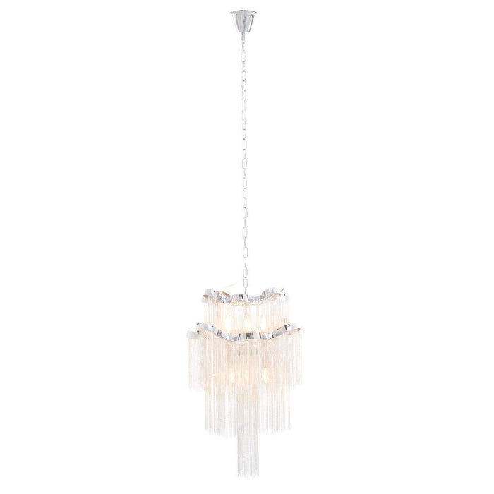 Lerici 2 Tier 6 Light Chrome Pendant - 51cm - Modern Home Interiors