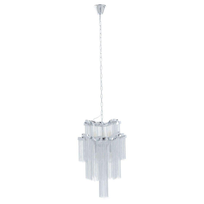 Lerici 2 Tier 6 Light Chrome Pendant - 51cm - Modern Home Interiors