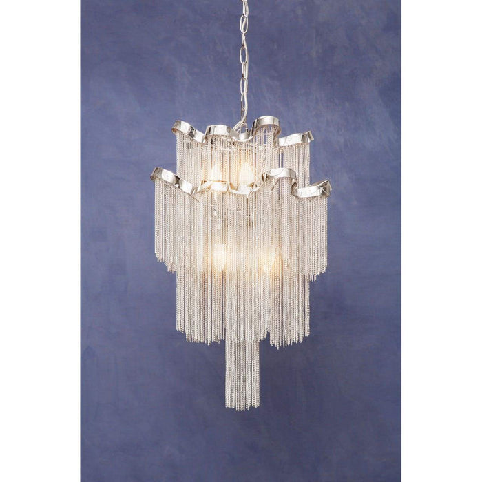 Lerici 2 Tier 6 Light Chrome Pendant - 51cm - Modern Home Interiors