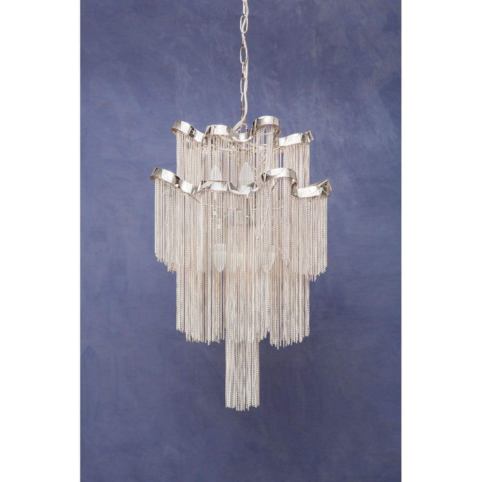 Lerici 2 Tier 6 Light Chrome Pendant - 51cm - Modern Home Interiors