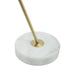 Brass Finish Grey Shade Desk Lamp with Round Marble Base - Modern Home Interiors