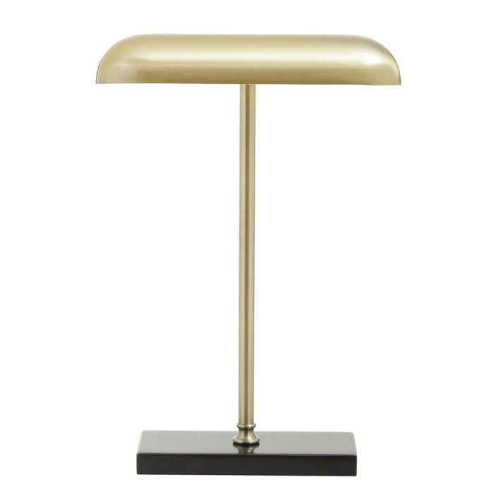 Brass Finish Desk Lamp with Black Marble Base