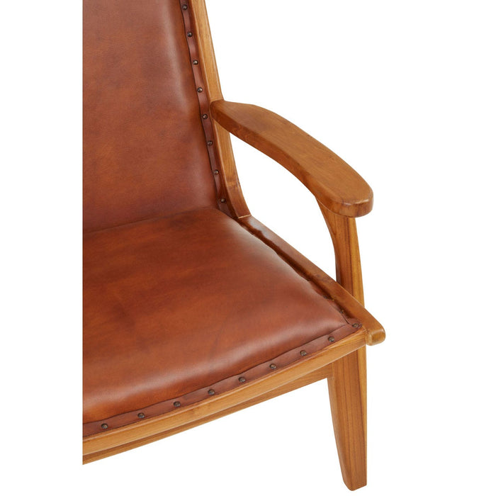 Kendari Brown Leather Chair - Modern Home Interiors