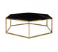 Piermount Hexagonal Black Marble Coffee Table - Modern Home Interiors