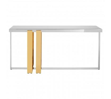 Demas Console Table with Chrome/Gold Legs - Modern Home Interiors