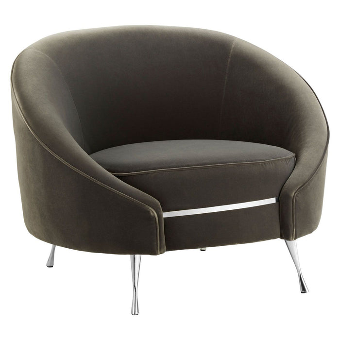 Grey Velvet Armchair