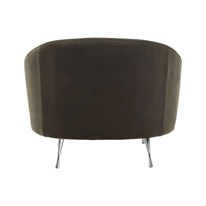 Grey Velvet Armchair