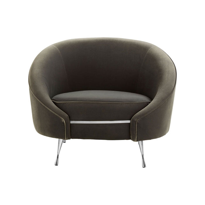 Grey Velvet Armchair