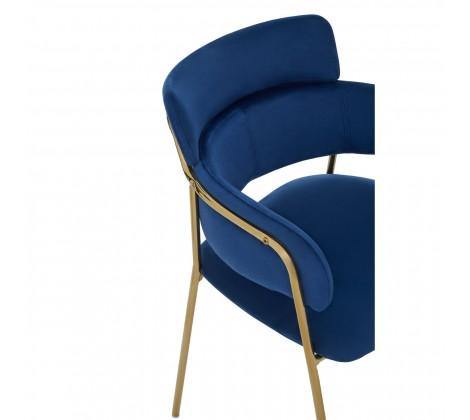 Tamzin Blue Velvet Dining Chair - Modern Home Interiors