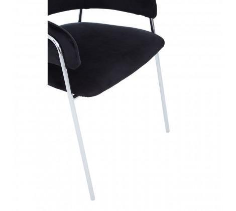 Tamzin Black Velvet Dining Chair - Modern Home Interiors