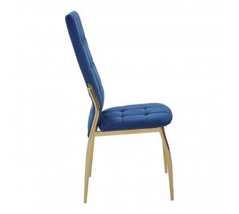 Tamzin Blue Velvet High Back Dining Chair - Modern Home Interiors