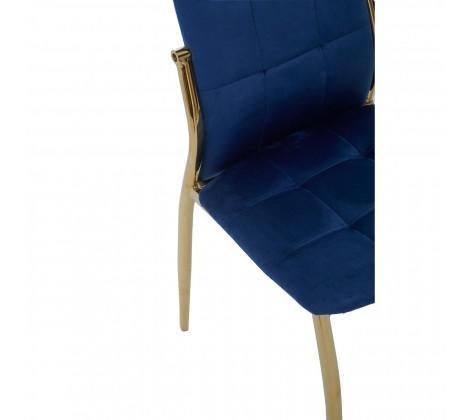 Tamzin Blue Velvet High Back Dining Chair - Modern Home Interiors